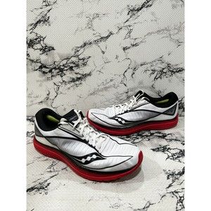 Saucony Kinvara 10 Everun Mens Size 12.5 Athletic Shoes White/Black/Red S20467-3